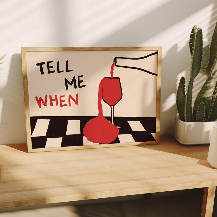 Office Furniture Design - Vintage Tell Me When Drink Canvas