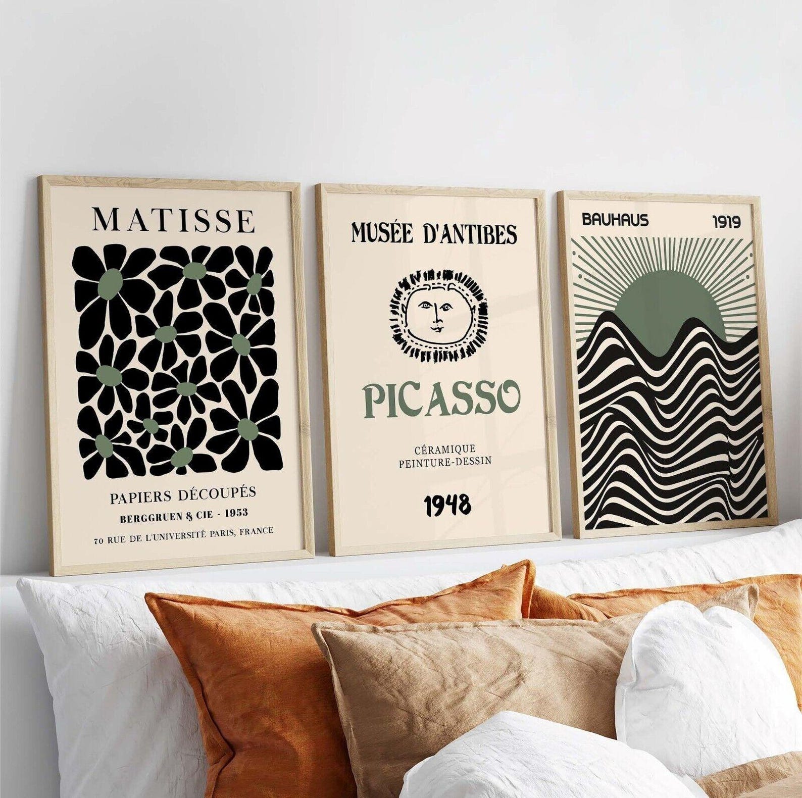 Office Furniture Design - 3pcs/set Retro Matisse Canvas Wall Art