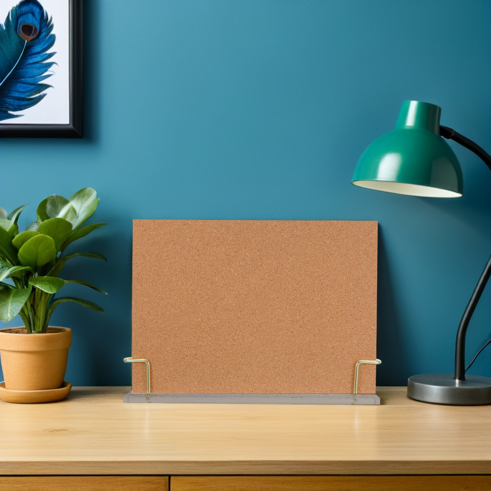 Bulletin Board Cork - 1Set Small Desk Cork Board Framed