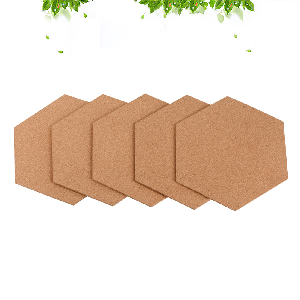 Bulletin Board Cork - 5pcs Hexagonal Cork Bulletin Board For