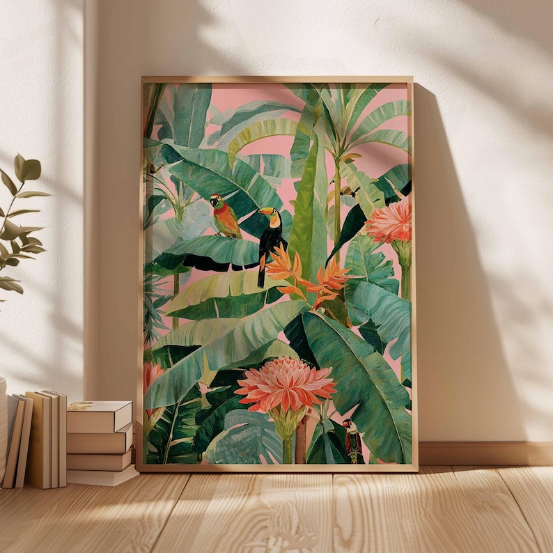 1pc Retro Tropical Canvas Post - Office Furniture Design 리뷰 및 가격