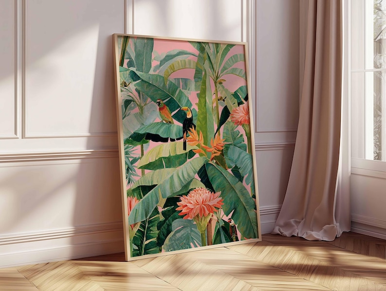 1pc Retro Tropical Canvas Post - Office Furniture Design 리뷰 및 가격