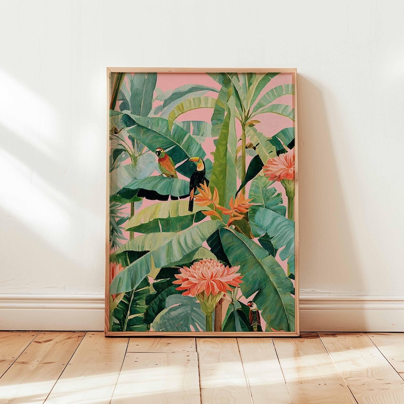 1pc Retro Tropical Canvas Post - Office Furniture Design 리뷰 및 가격