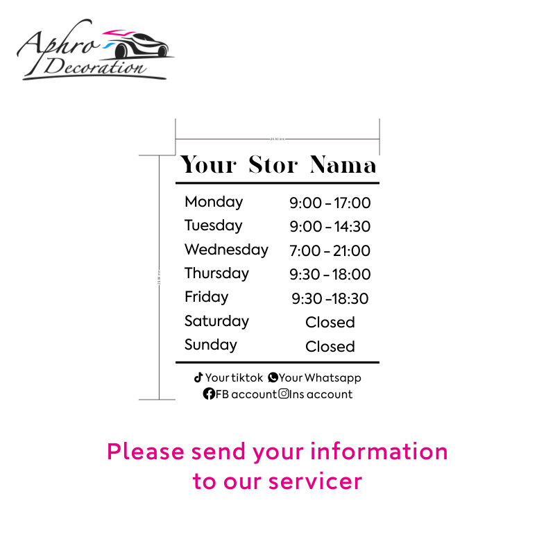 Opening Hours With Custom Busi - Office Furniture Logo 리뷰 및 가격