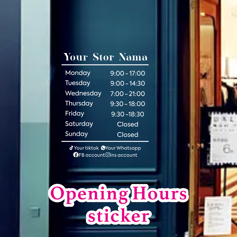 Opening Hours With Custom Busi - Office Furniture Logo 리뷰 및 가격