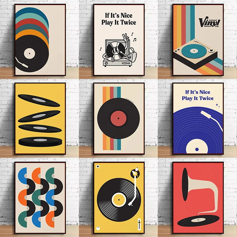 Mid Century Vinyl Record Canva - Office Furniture Design 리뷰 및 가격