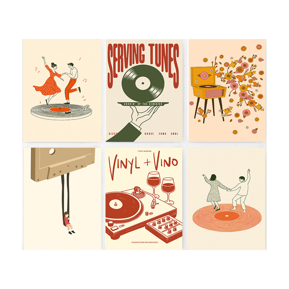 1pc Vintage Music Canvas Poste - Office Furniture Design 리뷰 및 가격