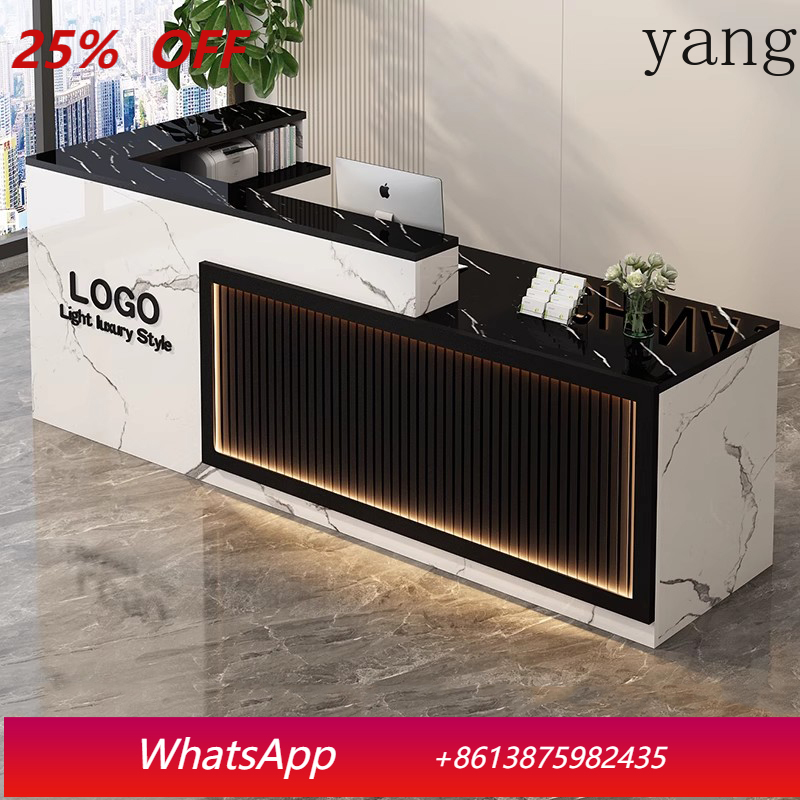 Luxury Simple Reception Desk L - Office Furniture Logo 리뷰 및 가격