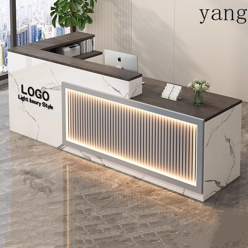 Luxury Simple Reception Desk L - Office Furniture Logo 리뷰 및 가격