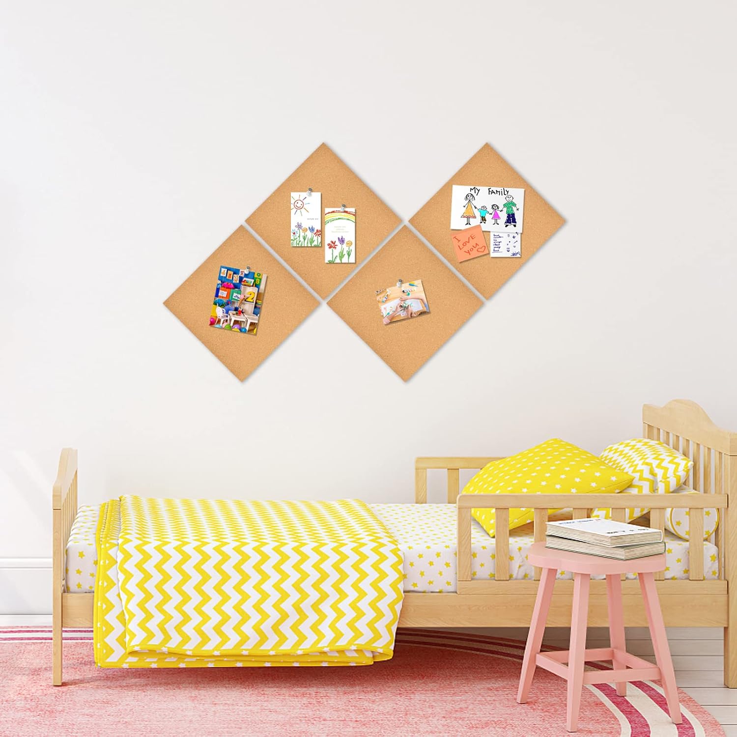 2/4/6 Pieces of Square Cork Bo - Bulletin Board Cork 리뷰 및 가격
