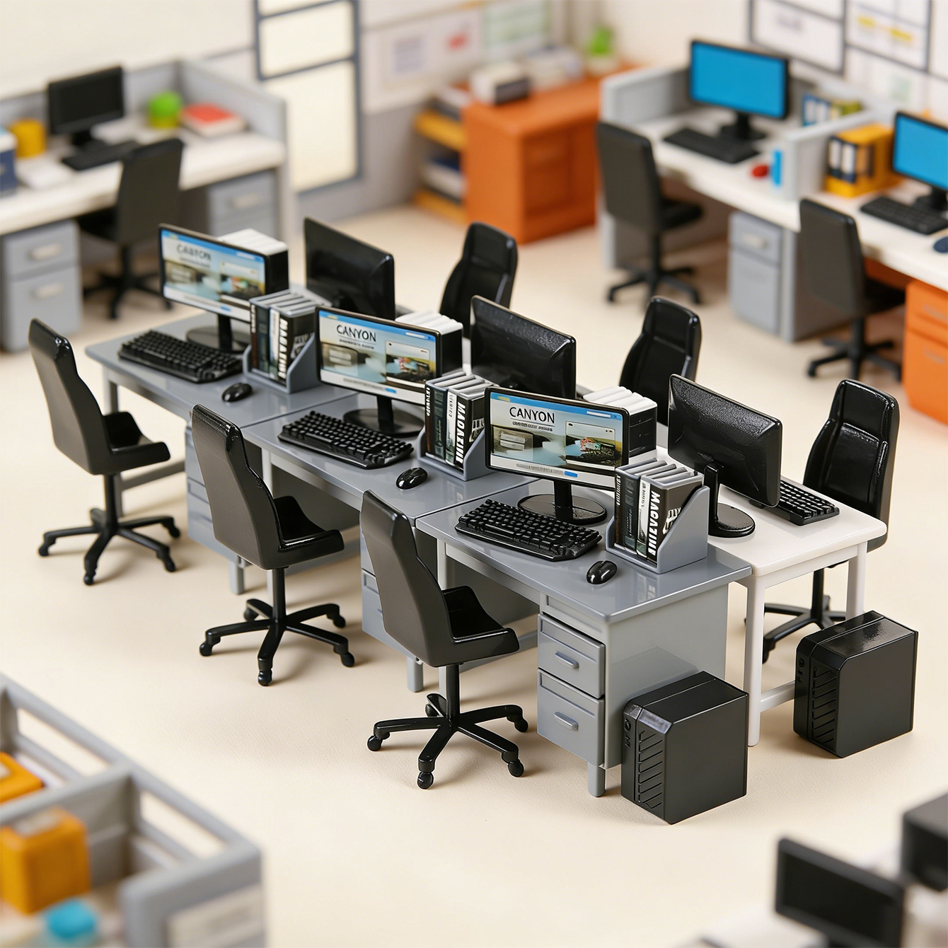 Miniature desk computer set: m - Office Furniture Table 리뷰 및 가격