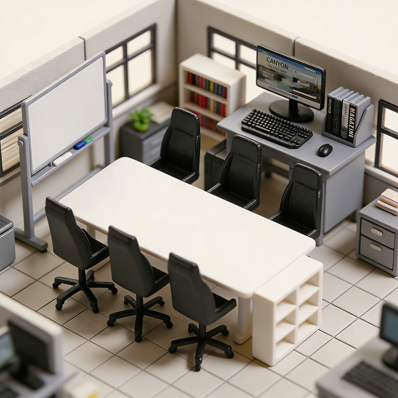 Miniature desk computer set: m - Office Furniture Table 리뷰 및 가격